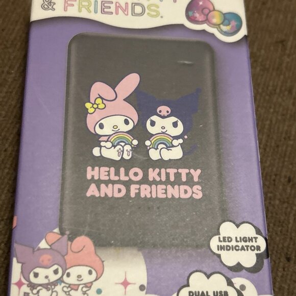 Hello Kitty & Friends Portable Power Bank 3600MAH Black Dual USB New In Box - Picture 4 of 11